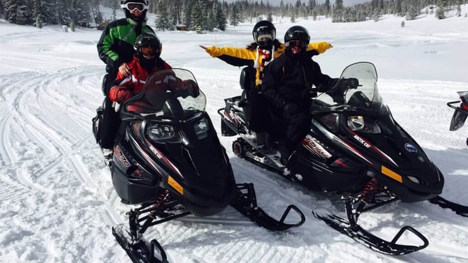Snowmobiling in Northern Wisconsin